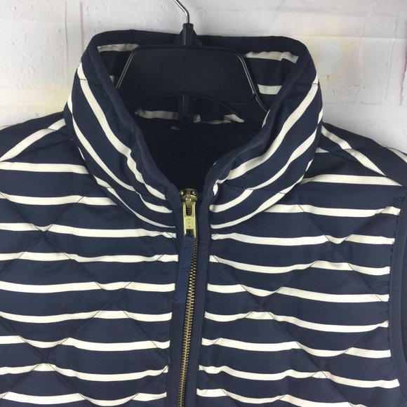 JCREW: Womens-Navy/Striped Vest-SZ: Small - Picture 4 of 8